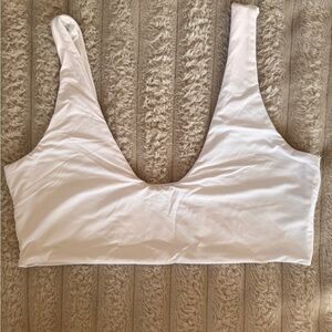 SHEIN White Backless Cropped Tank Top – Size M – Y2K